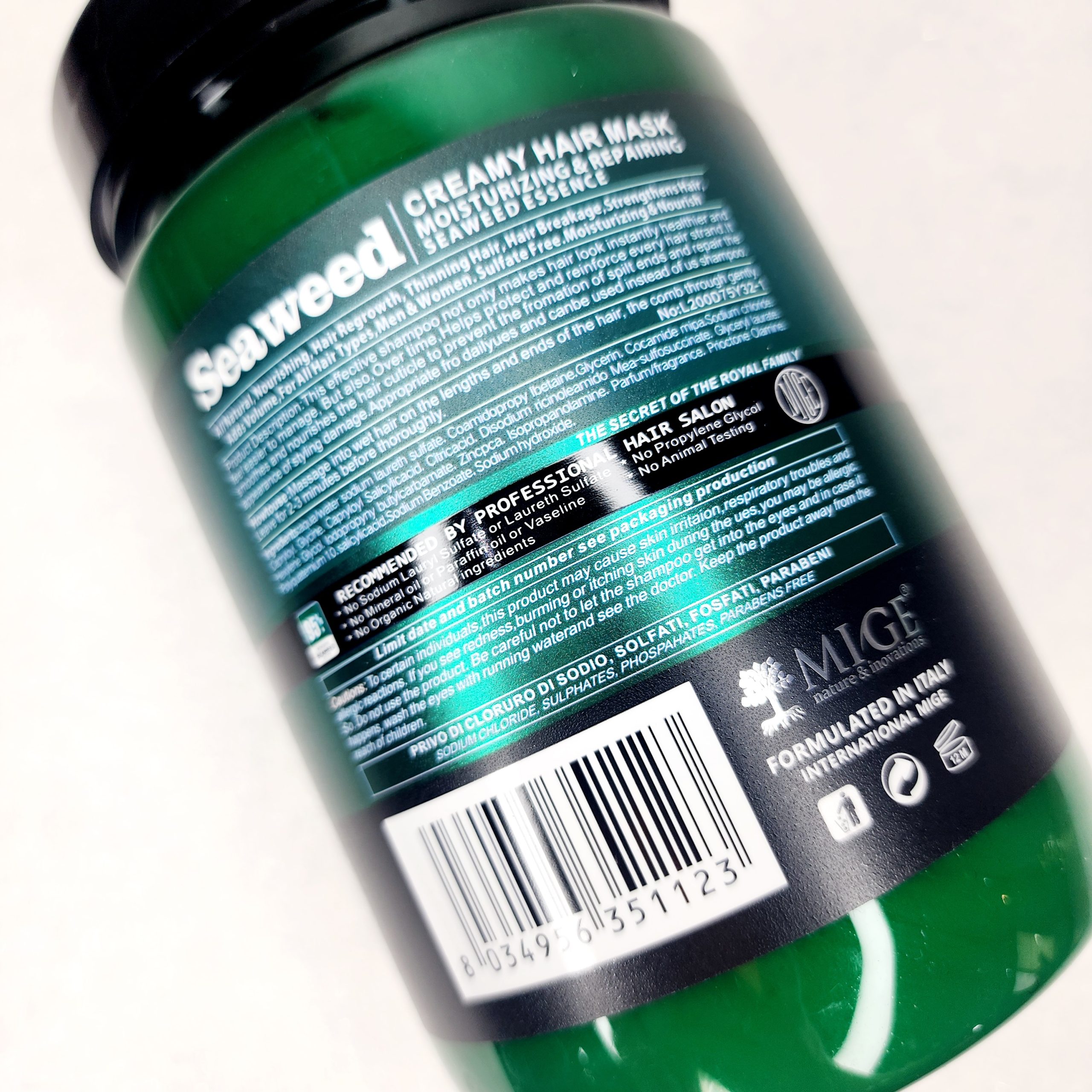 ماسک مو میگ جلبک دریایی بدون سولفات (Mige Seaweed Sulfate-Free)