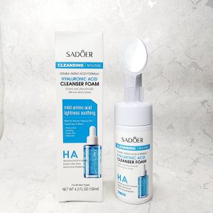 فوم شستشوی صورت براش دار سادور  SADOER مدل HYALURONIC ACID